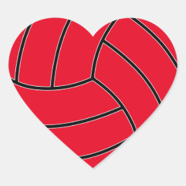 カスタムカラーバレーボールハート ハートシール