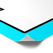 カスタムカラーバレーボールLOVE横長ポスター ポスター (角)