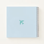 カスタムカラーパスポートスタンプ世界地図ゲストブック ノートブック (裏面)