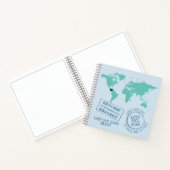 カスタムカラーパスポートスタンプ世界地図ゲストブック ノートブック (内部)