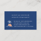 カスタムカラーパモダンームツリーサンビーチ 名刺 (裏面)