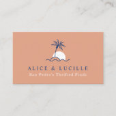 カスタムカラーパモダンームツリーサンビーチ 名刺 (正面)