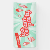 カスタムカラーパーソナライズされたアイスクリームパーティー背景 横断幕 (縦)