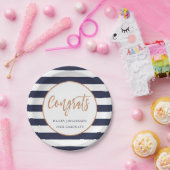 カスタムカラーパーソナライズされた卒業パーティプレート ペーパープレート (パーティー)