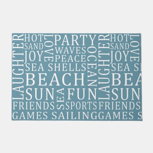 カスタムカラービーチハウスドアマット ドアマット (正面)