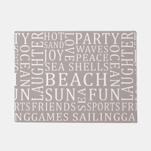 カスタムカラービーチハウスドアマット ドアマット (正面)