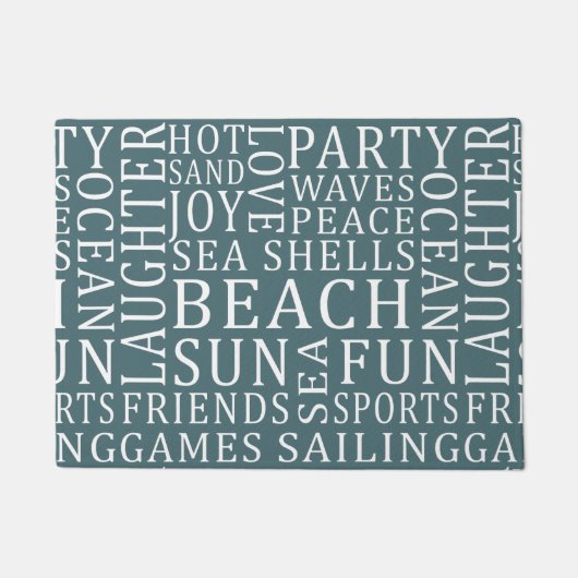 カスタムカラービーチハウスドアマット ドアマット (正面)