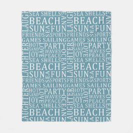 カスタムカラービーチハウスフリースブランケット フリースブランケット