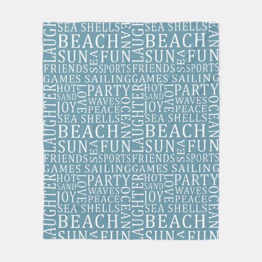 カスタムカラービーチハウスフリースブランケット フリースブランケット (正面)