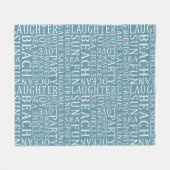 カスタムカラービーチハウスフリースブランケット フリースブランケット (正面(横))