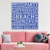 カスタムカラービーチハウスラップキャンバスプリント キャンバスプリント (インサイチュ (リビング))