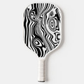 カスタムカラーピックボールパドル抽象芸術波 ピックルボールラケット (裏面)