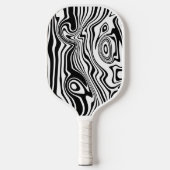 カスタムカラーピックボールパドル抽象芸術波 ピックルボールラケット (正面)