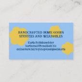 カスタムカラーピン針スレッド裁縫ビズカード 名刺 (裏面)