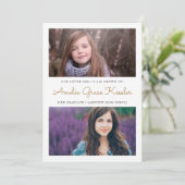 カスタムカラーフローラ卒業パーティー招待状 招待状 (スタンド正面)