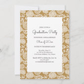 カスタムカラーフローラ卒業パーティー招待状 招待状 (裏面)