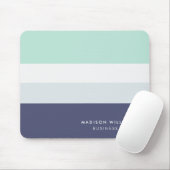 カスタムカラーブロック横ストライプ線モノグラムマウス マウスパッド (マウス)