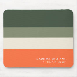 カスタムカラーブロック横ストライプ線モノグラムモウ マウスパッド