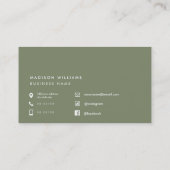 カスタムカラーブロック水平ストライプモノグラムバス 名刺 (裏面)