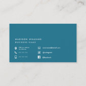 カスタムカラーブロック水平ストライプモノグラムバス 名刺 (裏面)