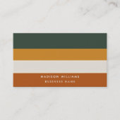 カスタムカラーブロック水平ストライプモノグラムバス 名刺 (正面)