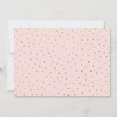 カスタムカラーベビーに金ゴールド紙吹雪 招待状 (裏面)