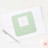 カスタムカラーホワイトモノグラムビジネスロゴシール スクエアシール (封筒)