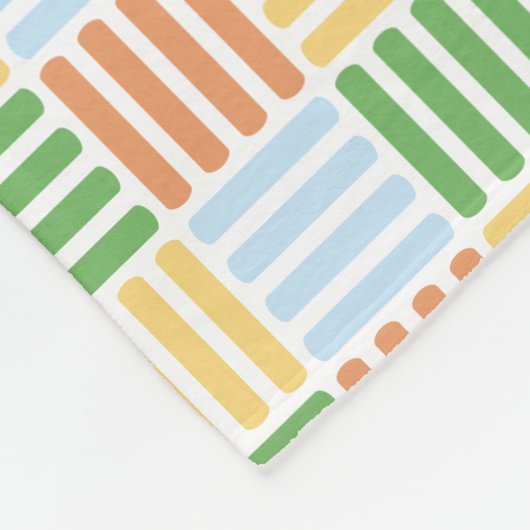 カスタムカラーボックス型クロス柄 フリースブランケット (角)