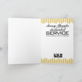 カスタムカラーマイルストン従業員記念日カード カード (内部)