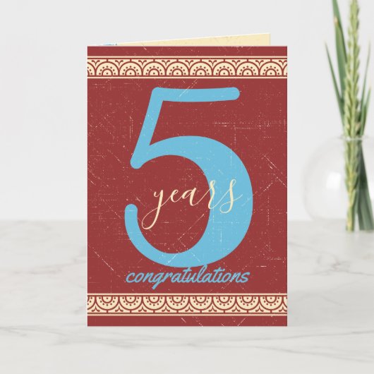 カスタムカラーマイルストン従業員記念日カード カード (正面)