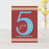 カスタムカラーマイルストン従業員記念日カード カード (黄色い花)