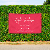 カスタムカラーモダンスクリプトソーシャルメディアマーケティング 横断幕