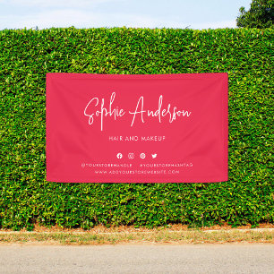 カスタムカラーモダンスクリプトソーシャルメディアマーケティング 横断幕