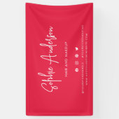 カスタムカラーモダンスクリプトソーシャルメディアマーケティング 横断幕 (縦)