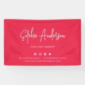 カスタムカラーモダンスクリプトソーシャルメディアマーケティング 横断幕 (横)