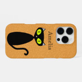 カスタムカラーモダン猫ケース iPhoneケース (裏面横)