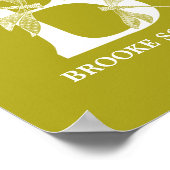 カスタムカラーモノグラム文字Bトンフライ子供部屋 ポスター (角)