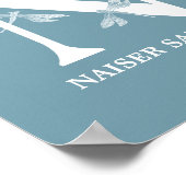 カスタムカラーモノグラム文字Nドラゴンフライ男の子の女の子 ポスター (角)