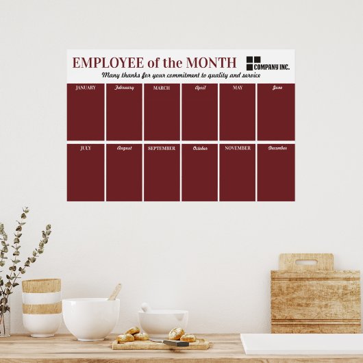 カスタムカラー今月のフォトポスターの従業員 ポスター (キッチン)