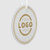 カスタムカラー会社ロゴクリスマスエレガントパーティー オーナメント (正面)