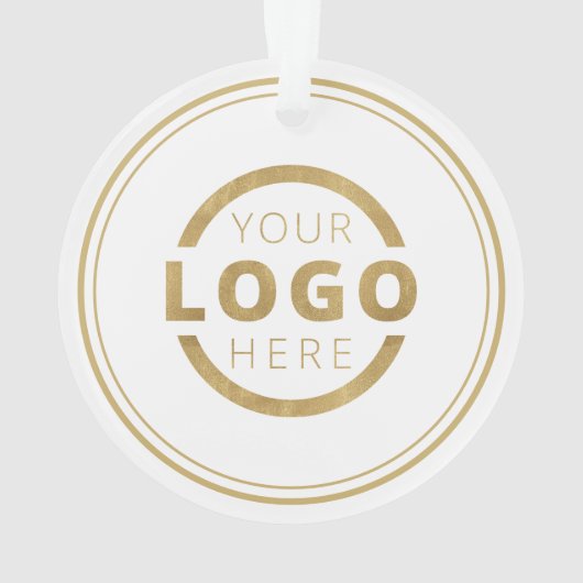 カスタムカラー会社ロゴクリスマスエレガントパーティー オーナメント (裏面)