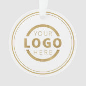 カスタムカラー会社ロゴクリスマスエレガントパーティー オーナメント (正面)