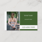 カスタムカラー写真フィットネスパーソナルトレーナー 名刺 (正面)