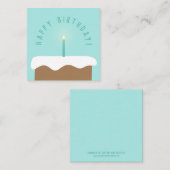 カスタムカラー可愛いケ図解入りの、写真付きのーキ誕生日カード ノートカード (正面/裏面)