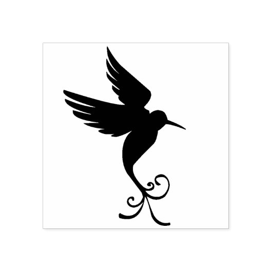 カスタムカラー平和な飛んでいるハミングバード自然 ラバースタンプ (インプリント)