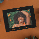 カスタムカラー文字フォトカレッジ写真卒業 案内状