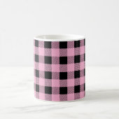 カスタムカラー格子模様 コーヒーマグカップ (中央)