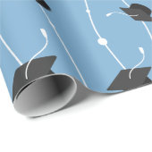 カスタムカラー目盛キャップとリボン ラッピングペーパー (ロールコーナー)