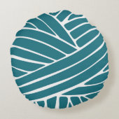 カスタムカラー糸 – 手描きヤーンボール ラウンドクッション (裏面)