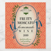 カスタムカラー結婚ズ自家製ワイパーソナライズされたン ワインラベル (シングルラベル)